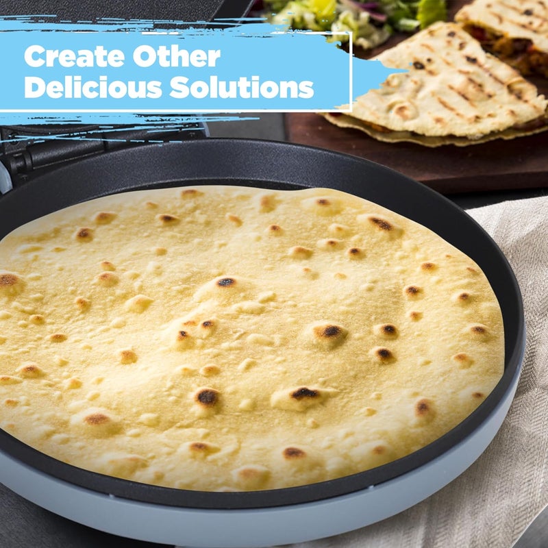 COURANT Pizza Maker 12 inch Pizzas Machine, Newly improved Cool-touch Handle Non-Stick plates Pizza oven & CalzoneMaker, Electric Countertop Oven for Home or School, 12” Indoor Grill/Griddle, Teal - Image 3